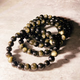 Gold Obsidian 8mm stretch bracelet