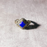 Blue fire opal 925 s6 ring