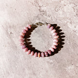 Pink tourmaline moonstone 925 bracelet