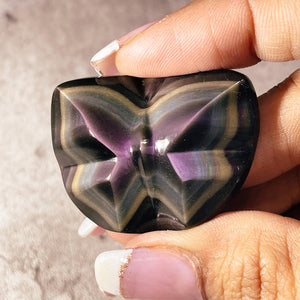 Rainbow Obsidian butterfly B