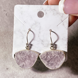 Purple lepidolite mica 925 dangles