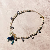 Jade resin mermaid tail anklet