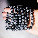 Snowflake obsidian 8mm stretch bracelet