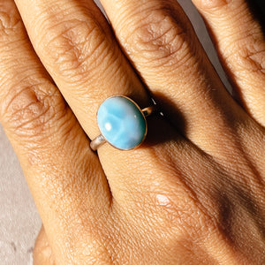 Larimar 925 s7.75 ring