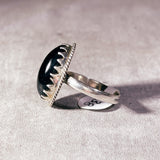 Black onyx 925 sz10.5 ring