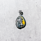 Horse profile sterling silver pendant