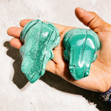 Malachite chrysocolla frogs