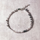 Faceted tourmaline quartz 925 bracelet