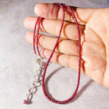 Smooth Ruby rondels 925 necklace