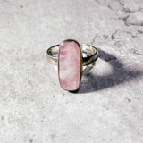 Pink Moonstone 925 sz6 ring