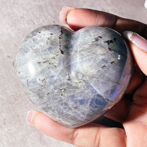 Labradorite heart