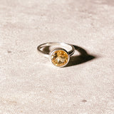 Citrine 925 ring sz5