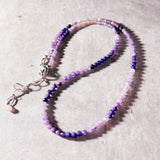 Faceted sugilite waterfall round 925 necklace