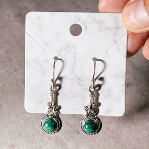 Malachite 925 dangles