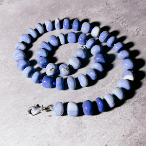 Owyhee blue opal lapis lazuli 925 necklace