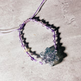 Fluorite snowflake adjustable bracelet