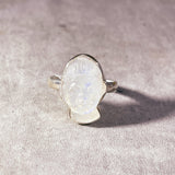 Moonstone Buddha 925 sz11 ring