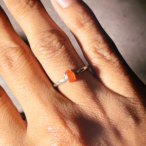 Mexican fire opal 925 s7.5 ring