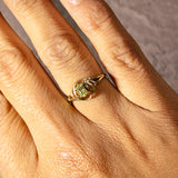 14k Peridot Diamond Ring sz5.75