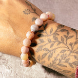 Flower agate 8-9mm stretch bracelet