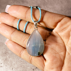 Blue onyx 925 pendant