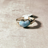 Larimar heart 925 s7 ring