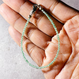 Faceted green aventurine 925 bracelet