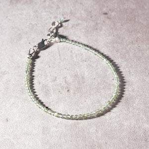 Faceted green apatite 925 bracelet