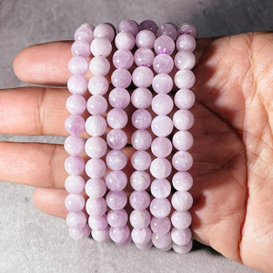 Kunzite 7mm stretch bracelet