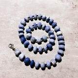 Owyhee blue opal lapis lazuli 925 necklace