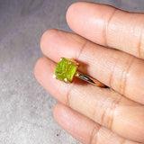 Rough peridot 925 adjustable rose gold ring