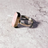 Pink Moonstone 925 sz6 ring