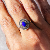 Blue fire opal 925 sz9.25 ring