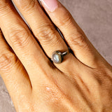 Green flash Labradorite 925 sz7 ring