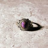 Purple copper turquoise 925 sz7.25 ring