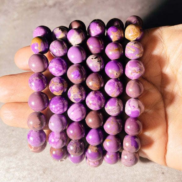 Phosphosiderite 10mm stretch bracelet