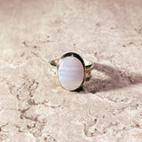 Blue lace agate 925 sz9.25 ring