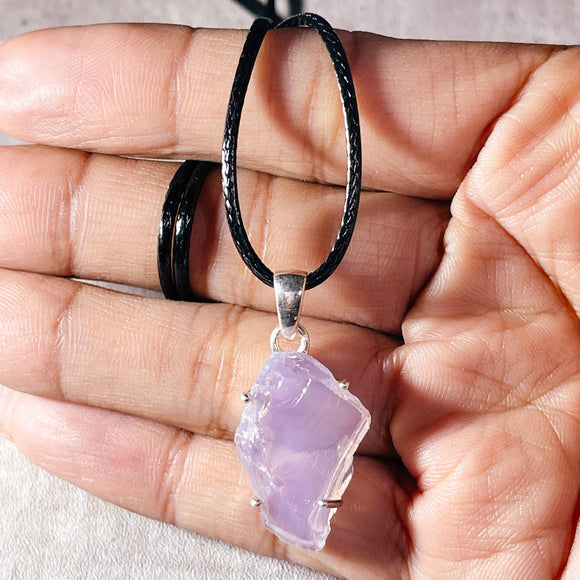 Lavender moon quartz 925 pendant