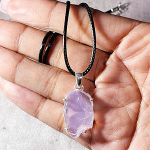 Lavender moon quartz 925 pendant