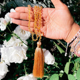 Citrine bunny carving mala