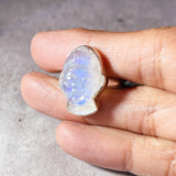 Moonstone Buddha 925 sz11 ring