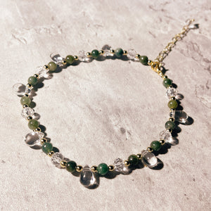 Jade quartz anklet