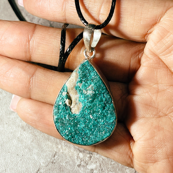 Dioptase 925 pendant #3