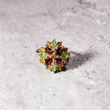 Garnet citrine peridot 925 sz6.25 ring