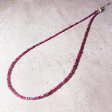 Faceted Ruby round 925 necklace