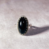 Black onyx 925 sz10.5 ring