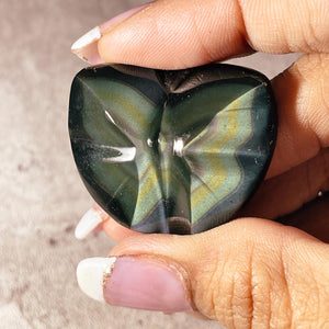 Rainbow Obsidian butterfly A