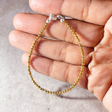 Faceted gold pyrite 925 bracelet