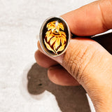 Baltic Amber hand carved adjustable ring