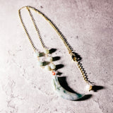 Jade dragon tooth necklace